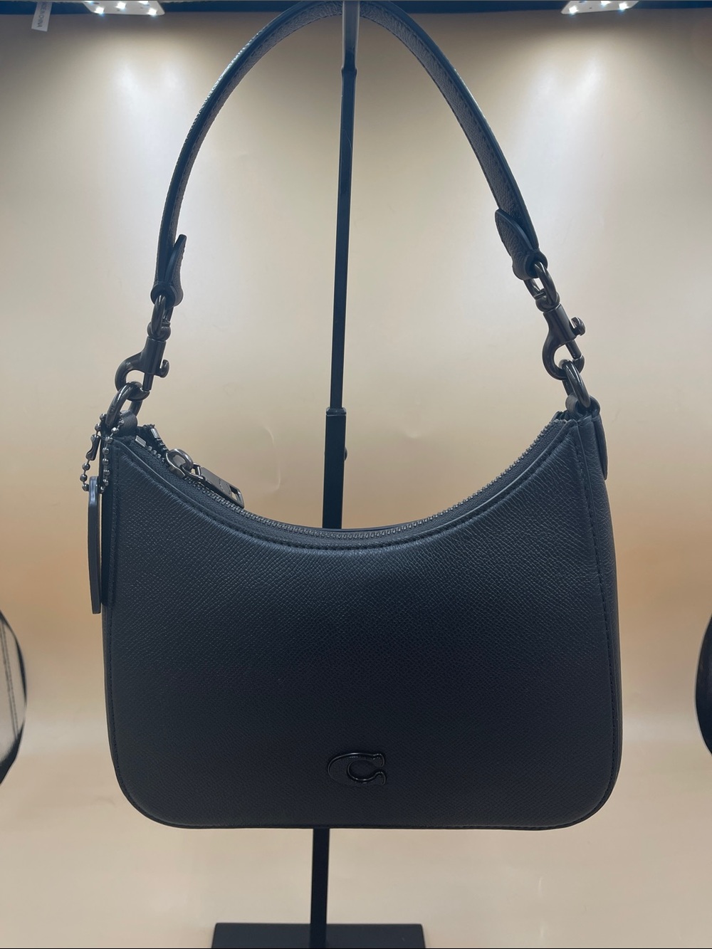 Coach Classic Black Leather Shoulder Bag